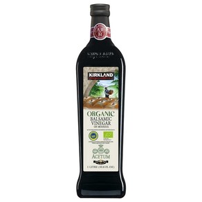 Kikland Signatue Oganic Balsamic Vinega 1 Lite (33.81 Flu 커클랜드 시그니처 유기농 발사믹 식초 1리터(33.81액량 온스, 1개, 1L