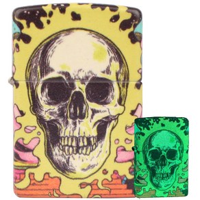 ZIPPO 지포라이터 야광 48640 SKULL 오일포함