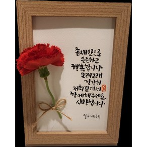 어버이날 스승의날 가정의달 카네이션 캘리그라피 액자, 1개, 옵션01