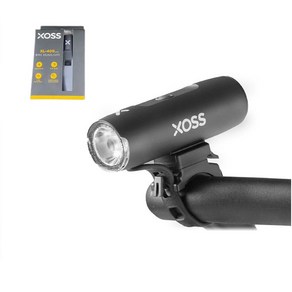 XOSS XL-400 자전거 헤드 라이트 방수 자전거라이트 USB 충전식 400루멘 알루미늄바디 정품, 블랙, 1개