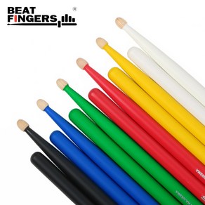 BEAT FINGERS 북미산 히코리 칼라 드럼스틱 BF-AH5AW-COLOR, BF-AH5AW-GR (초록), 1개