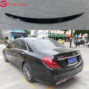 ABS 후면 트렁크 스포일러 윙 메르세데스 W222 S 클래스 S63 S300 S350 S400 S500 S550 S63 4 도어 세단 2014 년 이상, Unpainted spoile, 1) Unpainted spoile