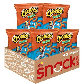 [미국직배송]치토스 퍼프 치즈맛 40개입x24.8g Cheetos Puffs Cheese Flavored Snacks