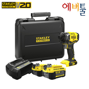 스탠리 SBI820M2K FATMAX 20V 브러쉬리스 임팩 드라이버 - 풀세트(본체 배터리2개 충전기 케이스)