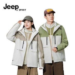 JEEP spirit (국내발송) 3in1 바람막이+후리스 내피세트 방수점퍼 바람막이 후드집업 등산자켓 JPHJ02AS550