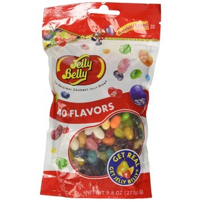 Jelly Belly 40 Assoted Jelly Beans Resealable 9. Jelly Belly 모듬 젤리빈 40개 재밀봉 가능한 9.8온스 파우치 백 - 40가, 1개, 277g