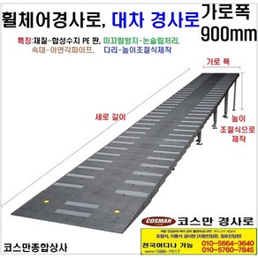 휠체어진입판(900x2200x260~300) 문턱 휠체어경사로 상가진입판, 1개