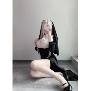 JoYouth 수녀 코스튬 섹시한 드레스 할로윈 수녀 의상 코스프레 cosplay 파티의상 이벤트의상