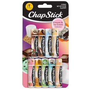 ChapStick 립밤 아이스크림 컬렉션 3팩 아이스크림 클래식 3팩 + 스모어 컬렉션 - 재미있고 맛있는 립 케어 생일 선물 파티 선물 스타킹 스터퍼 각 4.3g(, ChapStick 립밤, 아이스크림 컬렉션 3팩, 아이, 1개