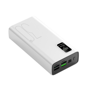 멀티단자 대용량 고속충전 보조배터리 PD 22.5W QC3.0 LED 잔량표시 30000mAh, 화이트