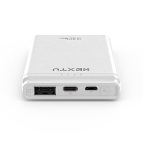 넥스트 NEXT-5000PB (5000mAh) C타입 5핀 휴대용 보조배터리, 화이트