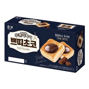 헤이즐넛 초코크림을 올려 입안 가득 고소한 해태 후렌치파이 쁘띠초코(사탕증정), 179g, 2개