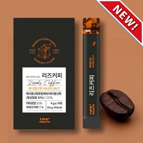 팁스헬스 리즈커피 이과수 MCT오일 방탄 효소커피 헤이즐넛 맛, 1박스, 4g, 14개입