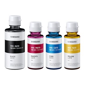 삼성 INK-K610 C610 M610 Y610 정품잉크 벌크(번들), 1개, INK-610 정품잉크 벌크 4색세트