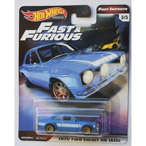 Hot Wheels 분노의 질주 프리미엄 패스트 임포트 블루 1970 포드 에스코트 Rs 1600 3/5 713291