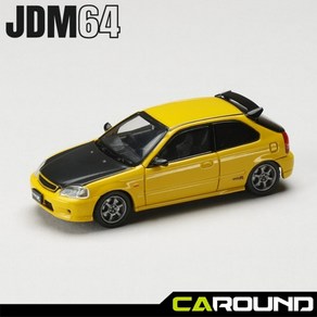 JDM64(001) 1:64 혼다 시빅 타입R (EK9) JDM STYLE - 선라이트 옐로우, 1개