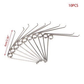 10pcs v 모양 스틸 압축 스프링 원예 가위 액세서리 도구, 은, 10개