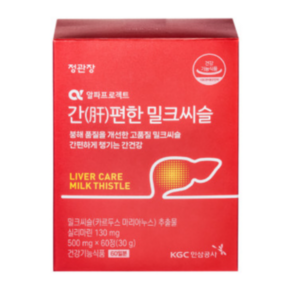 알파프로젝트 간(肝)편한 밀크씨슬 500mg 60정(2개월), 2개, 60정