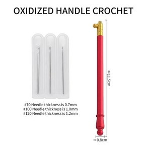 자수 탬버 크로셰 후크 바늘 크로스 공예 키트 바느질 뜨게 프렌치 루네빌, 1개, 5. 4