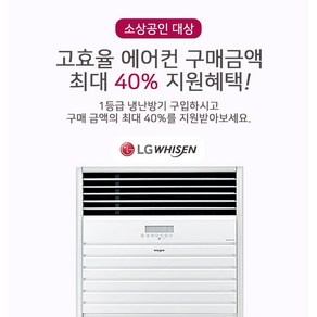 LG전자 소상공인 최대40% 지원 냉난방기 1등급 40평 에어컨 WHIIN, PW145PF9SR