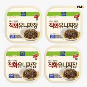 면사랑 직화유니 짜장 냉동 용기면 군대 PX, 직화유니 짜장 4개입, 4개, 380g, 4개