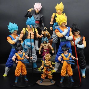 애니메이션 드래곤 볼 피규어 Saiyan Vegetto 핑크 Goku Vegeta Gohan 모델 장식품 도매/Dopship, 녹색 머리 롤리 [약 18CM 높이], 1개