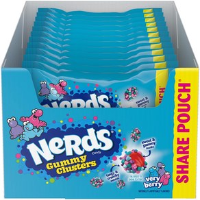 너드 구미 클러스터 베리베리 츄이캔디 3oz(85g) 12팩입 Nerds Gummy Clusters very berry Candy 3oz/85g 12 packages