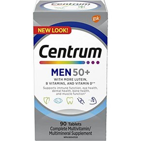 (캐나다직송) 센트룸 멀티 종합비타민 남자 실버 맨 50+ 90정 Centum Men 50+, 1개