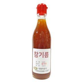 대명이유식 중국산참기름 100% 저온착유 일반착유 통참깨, 1개, 350ml, 향미가 더 고소한 맛