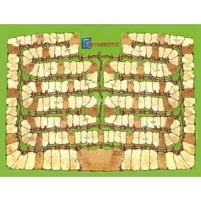 카르카손 보드게임 패드 CARCASSONNE 플레이매트 미국 지도판, 200점 공용 패널 30x20, 1개