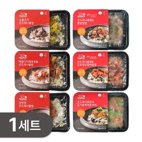 [강원곳간] 강원만찬 프리미엄 냉동도시락 6종 세트 직장인 양많은 한끼식사, 1.6kg, 1세트