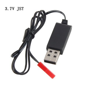 USB 3.7V 500MA 배터리 유닛 USB 충전기 팩 전기 장난감 R/C 헬리콥터 항공기 충전기 용 JST 빨간 여성 플러그, 검은 색, 1개