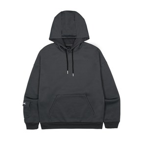 SLEEVE POCKET HOODIE CHARCOAL