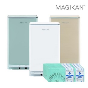 매직캔 히포 휴지통 21L+리필10롤, 화이트 MH250WG+250R10G, 1개, 화이트 MH250WG+250R10G