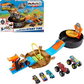 핫휠 Hot Wheels 몬스터트럭 스턴트 타이어 플레이세트 1:64 스케일 자동차 차량, AV, 1개