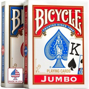 Bicycle 점보 플레잉 카드 12팩 레드 & 블루, Set of 2