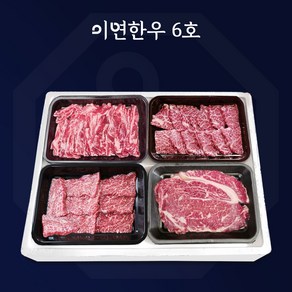 이연한우 1등급 한우 소고기 선물세트 6호 등심 갈비 살치 채끝, 1.2kg, 1개