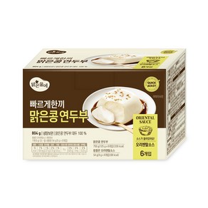 빠르게한끼 맑은콩 연두부 125g+오리엔탈소스 9g 6개