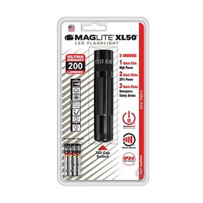 Maglite 맥라이트 XL50 신형 200루멘 휴대용 랜턴 손전등 후레쉬, 1개, 1개