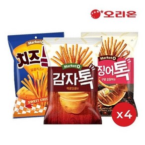 오리온 치즈톡(80g)4개+감자톡(80g) 매콤달콤4개+오징어톡(80g)4개, 1개, 80g