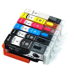 캐논 호환 카트리지 잉크 리필용 PIXMA MG5700 TS5055 TS9050 TS9055 프린터용, 871 그레이 GY(잉크 칩 포함), 1개