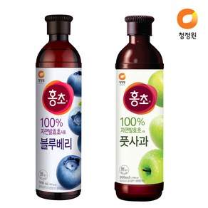 청정원 홍초 블루베리900ml x1개+풋사과900ml x1개, 1세트