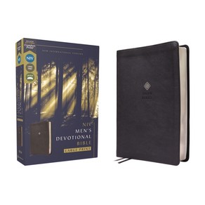 (영문도서) Niv Men's Devotional Bible Lage Pint Leathesoft Black Comfot Pint Imitation Leathe, Zondevan, English, 9780310460848