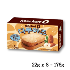 오리온 마켓오 다쿠아즈 과자쿠키, 22g, 8개