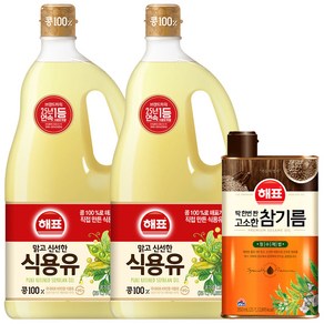 올따옴 해표 유지류기획세트 (식용유1.8리터 2입+해표 고소한참기름350ml), 1세트