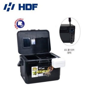 HDF 해동 에깅 스페셜 아이스박스 9L HB-1127 낚시용 소형 쿨러 9리터 쭈꾸미 갑오징어, 블랙, 1개