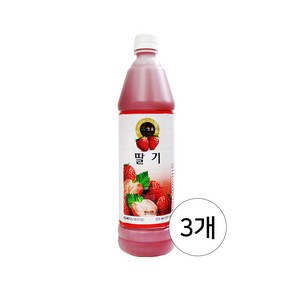 청솔 딸기 농축액, 835ml, 3개