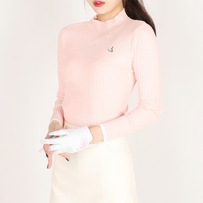 [MM스포츠]여성 가을 겨울 골지 골프 니트 긴팔 티셔츠 여성 골프웨어