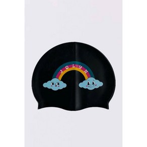 미국 졸린 수모 New Jolyn Silicone Swim Cap 블랙, RAINBOWS