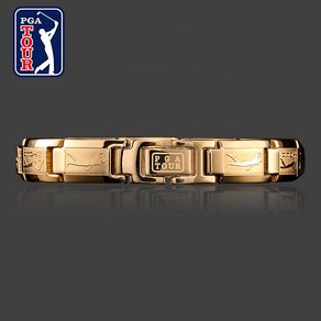 [PGA TOUR] 공식인증 게르마늄 건강팔찌 노블레스 골드/그레이/실버, 그레이, M(17.5cm), 1개